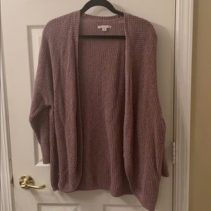 AE dusty purple knit cardigan